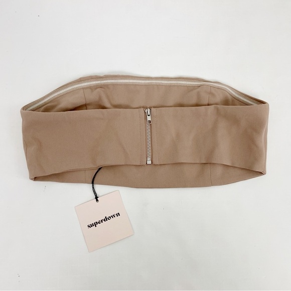 Superdown Remy Bandeau Pant Set in Nude - Picture 6 of 8